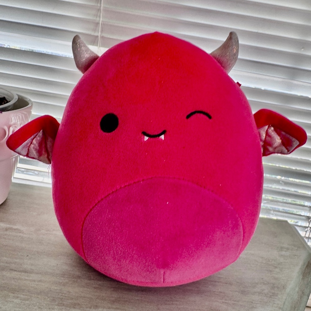 Karlie Squishmallows red devil bat new NWT 12 INCH
